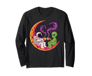 Alien and Astronaut Drinking Tea at The Moon Manche Longue