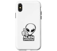 Alien approuvé Thumbs Up Funny Alien UFO Coque pour iPhone X/XS