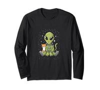 Alien Astronaut Cat Cosmic Galaxy Space Kitten Manche Longue