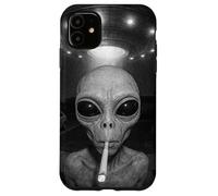 Alien at Your Door Sonnette drôle OVNI Art de la Vie Spatiale Coque pour iPhone 11