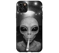 Alien at Your Door Sonnette drôle OVNI Art de la Vie Spatiale Coque pour iPhone 11 Pro Max