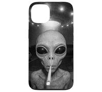 Alien at Your Door Sonnette drôle OVNI Art de la Vie Spatiale Coque pour iPhone 13