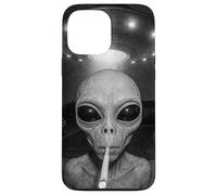 Alien at Your Door Sonnette drôle OVNI Art de la Vie Spatiale Coque pour iPhone 13 Pro Max