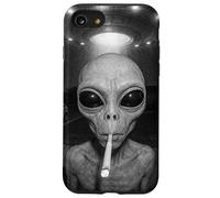 Alien at Your Door Sonnette drôle OVNI Art de la Vie Spatiale Coque pour iPhone SE (2020) / 7/8