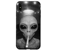 Alien at Your Door Sonnette drôle OVNI Art de la Vie Spatiale Coque pour iPhone XS Max