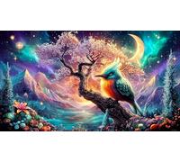 Alien-avec-planètes-Fond Puzzle de 1000 pièces pour Adultes Jeux éducatifs Classiques pour la Famille 38x26cm/1000pcs