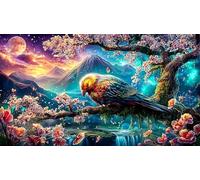 Alien-avec-planètes-Fond Puzzle de 1000 pièces pour Jeux de Puzzles familiaux Adultes et Enfants 75x50cm/1000pcs