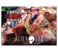 ALIEN-BBQ 2026 (Wandkalender 2026 DIN A4 quer), CALVENDO Monatskalender: 12 Monate Old School BBQ and Grilling