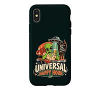 Alien Beer Funny UFO Retro Sci FI Boire Humour Coque pour iPhone X/XS