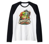 Alien Beer Funny UFO Retro Sci FI Boire Humour Manche Raglan