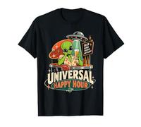 Alien Beer Funny UFO Retro Sci FI Boire Humour T-Shirt Graphique avec Valeur