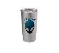Alien Believe Galaxy Art, passionné d'espace Gobelet isotherme en acier inoxydable double paroi