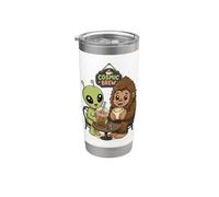 Alien & Bigfoot Coffee Friends Cosmic Brew Funny Gobelet isotherme en acier inoxydable double paroi