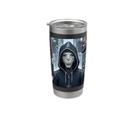 Alien blanc Gobelet isotherme en acier inoxydable double paroi
