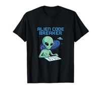 Alien Code Breaker UFO Space Humour Galaxy Graphic T-Shirt
