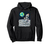 Alien Coffee Lunar Views Home Sweet Home Space Art Hommes Garçons Sweat à Capuche