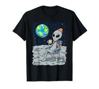 Alien Coffee Lunar Views Home Sweet Home Space Art Hommes Garçons T-Shirt Graphique avec Valeur