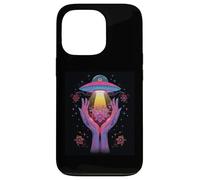 Alien Contact Floral Cosmique Vie Invisible Mystère Céleste Coque pour iPhone 13 Pro