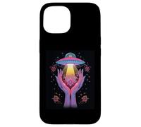 Alien Contact Floral Cosmique Vie Invisible Mystère Céleste Coque pour iPhone 15