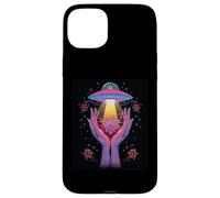 Alien Contact Floral Cosmique Vie Invisible Mystère Céleste Coque pour iPhone 15 Plus