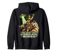 Alien Cowboy Bull Riding Rodeo UFO Western Sci-FI Drôle Sweat à Capuche