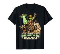 Alien Cowboy Bull Riding Rodeo UFO Western Sci-FI Drôle T-Shirt