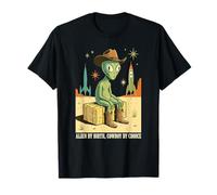Alien Cowboy Rétro Space Western Cosmic UFO Country T-Shirt