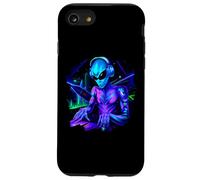 Alien Cyborg DJ Robot enregistre de la Musique Techno Cool Aliens Coque pour iPhone SE (2020) / 7/8