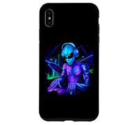 Alien Cyborg DJ Robot enregistre de la Musique Techno Cool Aliens Coque pour iPhone XS Max
