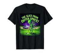 Alien de Golf Amusant The Slice from Outer Space, OVNI rétro T-Shirt