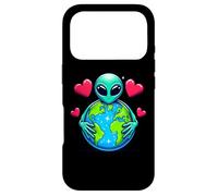 Alien Earth Day Hugging Planet Lover pour Enfants, garçons et Filles Coque pour iPhone 17 Pro