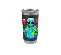 Alien Earth Day Hugging Planet Lover pour enfants, garçons et filles Gobelet isotherme en acier inoxydable double paroi