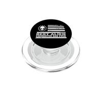 Alien Encounter UFO Drapeau américain Patriotique Rétro PopSockets PopGrip pour MagSafe