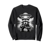 Alien Enlèvement Raton Laveur OVNI Montagne Sweatshirt