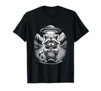 Alien Enlèvement Raton Laveur OVNI Montagne T-Shirt