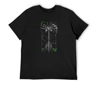 Alien Facehugger Sci-FI Horror Movie Retro T-Shirt Graphic Tee Printed Top Mens Black Shirt XL