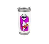 Alien galactique et chat de l'espace extra-atmosphérique OVNI mystique fusée chaton Gobelet isotherme en acier inoxydable double paroi