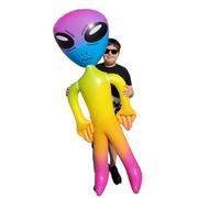 Alien géant gonflable en vinyle Motif galaxie arc-en-ciel et tie-dye 160 cm