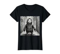 Alien Gros T-Shirt Graphique avec Valeur, Femme, Noir, S