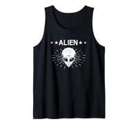 Alien Head Graphic Stars Espace Science-Fiction Débardeur