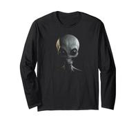 Alien Head UFO Extraterrestrial Space Design Manche Longue