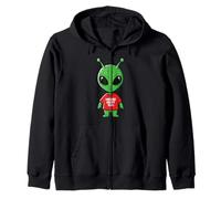 Alien Humans Arent Real Funny UFO Space Humour Hommes Femmes Enfants Sweat à Capuche