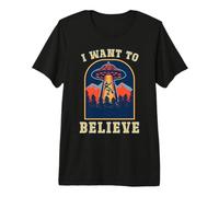 Alien Hunter UFO Area 51 croit à Une Rencontre avec Une T-Shirt Haut de Gamme
