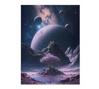 Alien Landscape with Snow-Covered Tree Puzzle en Bois, 500 pièces