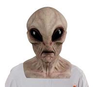 Alien LaTex Headgear - Creepy Face Cover Scary Cosplay | Effrayant Accessories, Detailed Mascarade Party Detail, Spectacle de théâtre immersif pour Noël