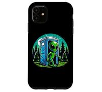 Alien Leaving Porta Pot en Bois drôle Coque pour iPhone 11