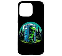 Alien Leaving Porta Pot en Bois drôle Coque pour iPhone 15 Pro Max