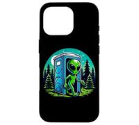 Alien Leaving Porta Pot en Bois drôle Coque pour iPhone 16 Pro