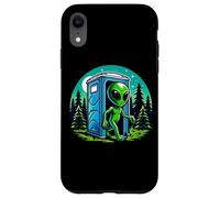 Alien Leaving Porta Pot en Bois drôle Coque pour iPhone XR