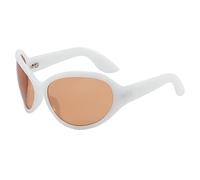 Alien Lunettes de soleil punk Y2K enveloppantes UV400 Lunettes d'ombrage Punk, Thé blanc, taille unique